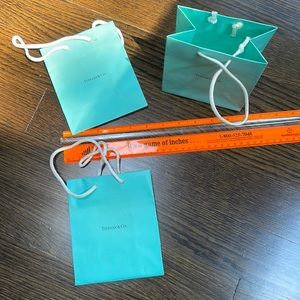 3 Small Tiffany gift bags. One gift card. All for better pricing or individually